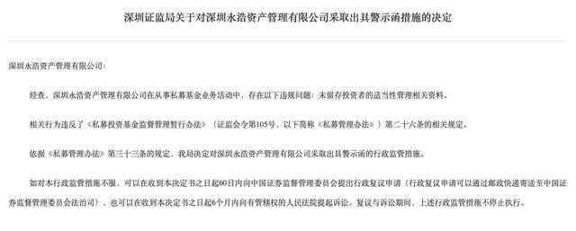 永浩资管因未留存投资者的适当性管理相关资料被警示，私募各类基金资料到底要保存多久？
